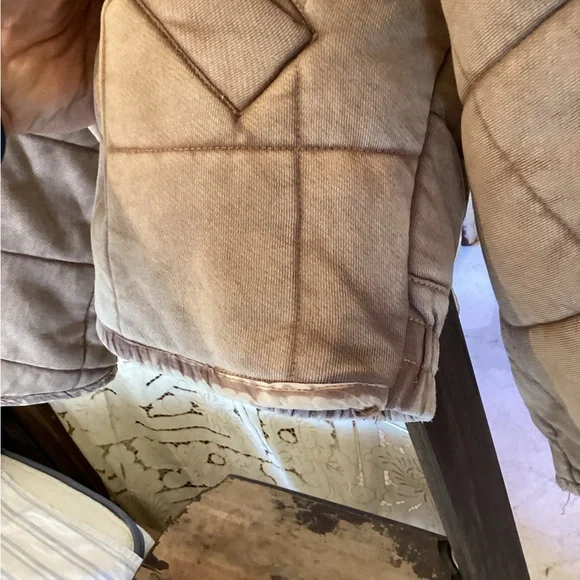 Free People Dolman Quilted Jacket M Champagne Diamonds - Picture 8 of 16